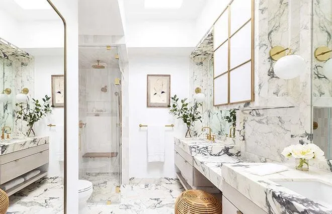 Tranh đá marble nhà tắm
